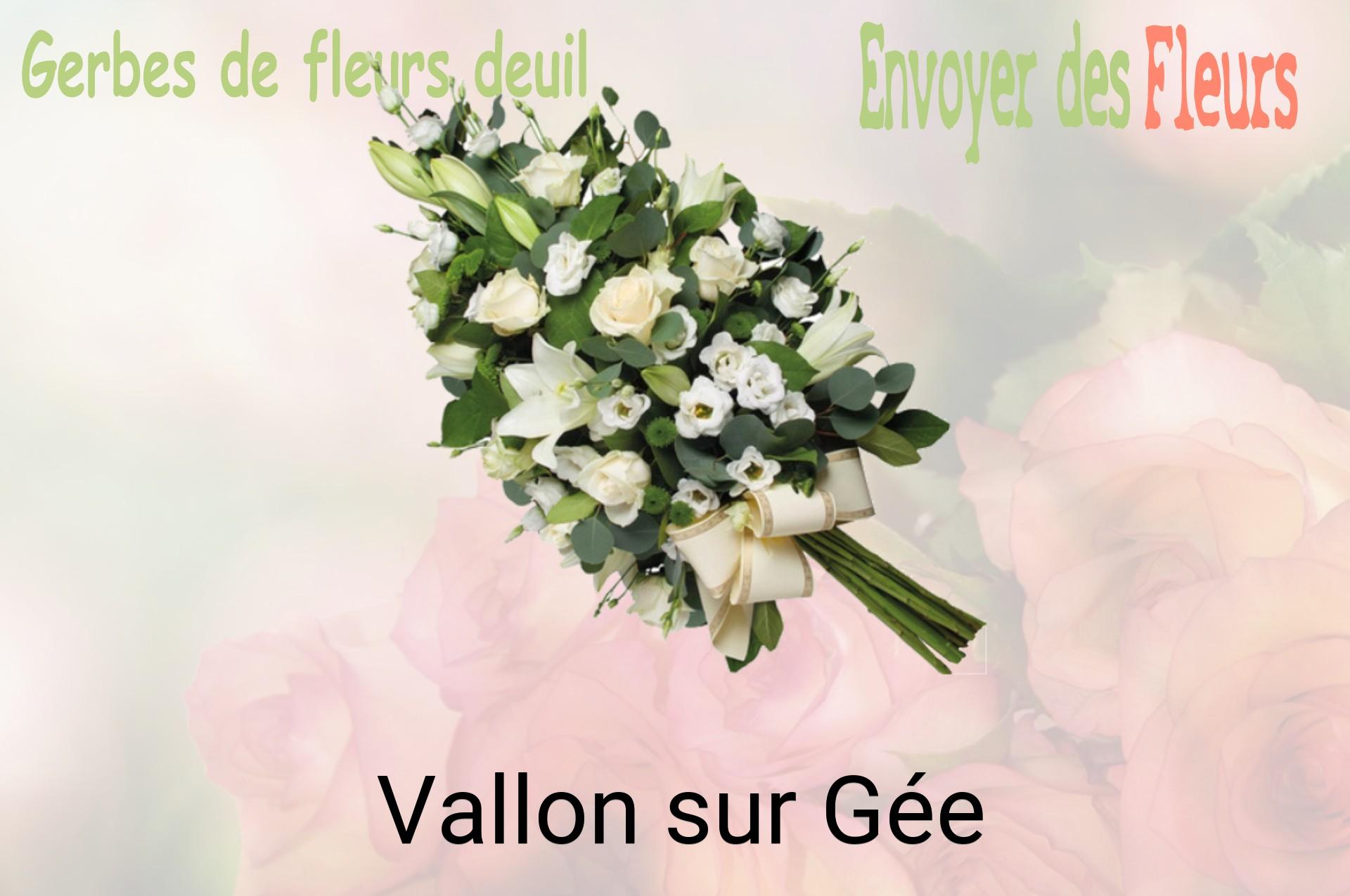 Gerbe de fleurs de deuil livrée à Vallon-sur-Gée